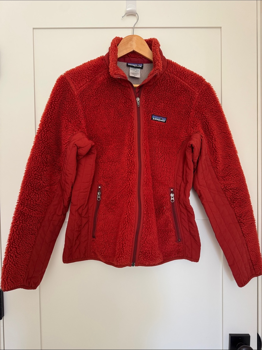 Patagonia Red Sherpa Fleece Full-Zip Jacket